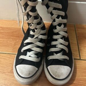 Black & White Knee-High Converse w